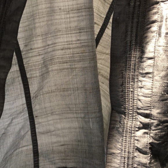 Chicos great 100 silk silver grey open front lightweight jacket nubbly M - Picture 7 of 7